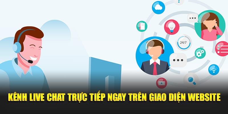 Kênh live chat trực tiếp ngay trên giao diện website