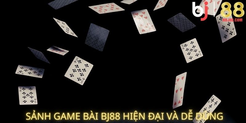 Sảnh game bài BJ88 hiện đại và dễ dùng